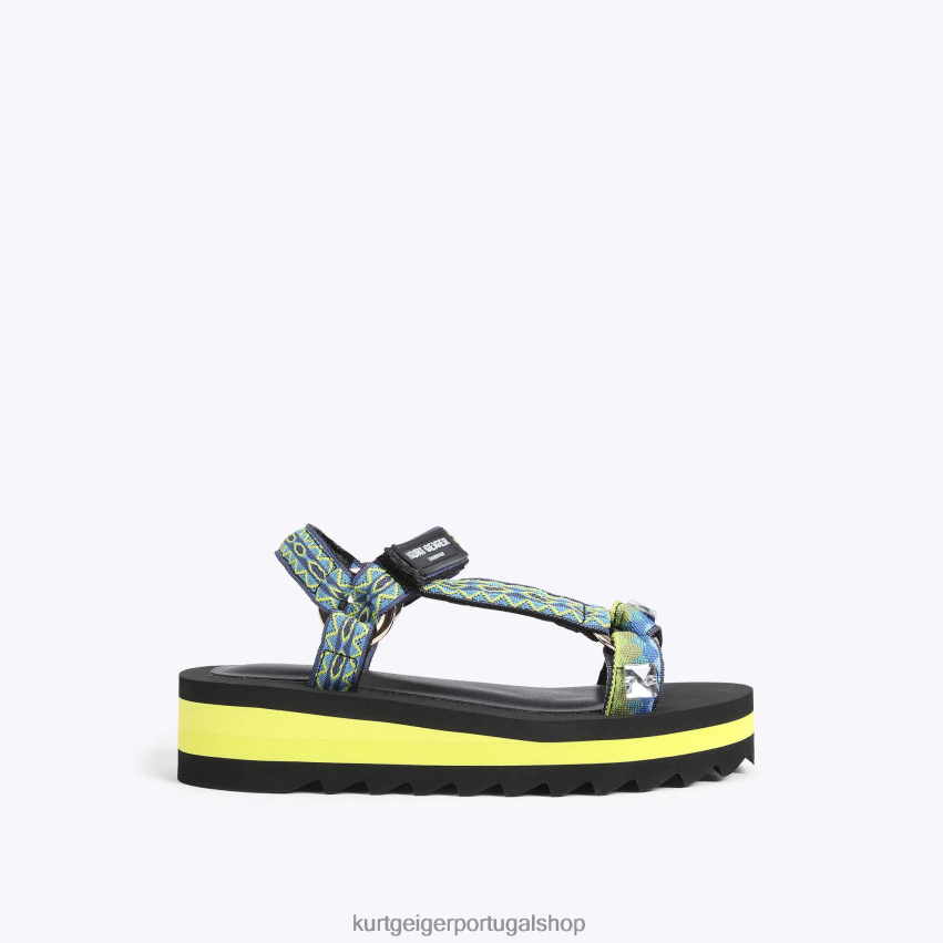 Kurt Geiger crianças Londres júnior mini olivia 8J6X00487 verde | calçados