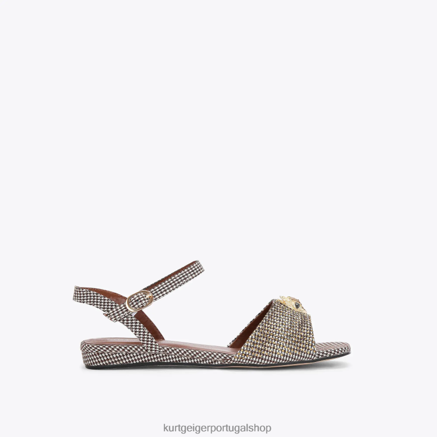 Kurt Geiger crianças sandália mini kensington londres 8J6X00481 ouro | calçados
