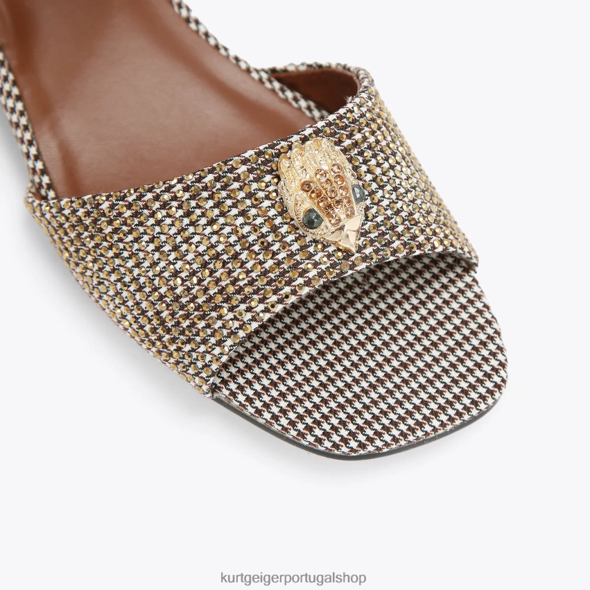Kurt Geiger crianças sandália mini kensington londres 8J6X00481 ouro | calçados