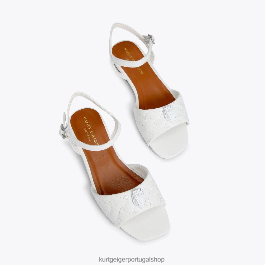 Kurt Geiger crianças sandália mini kensington londres 8J6X00484 branco | calçados