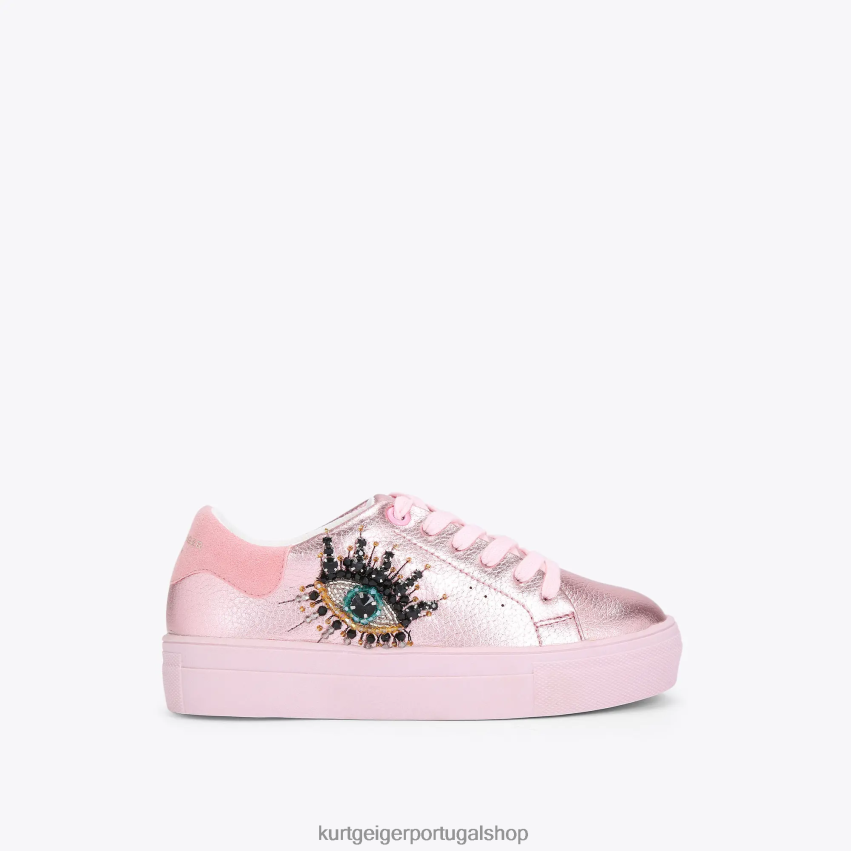 Kurt Geiger crianças Londres Mini Laney Eye 8J6X00482 rosa | calçados