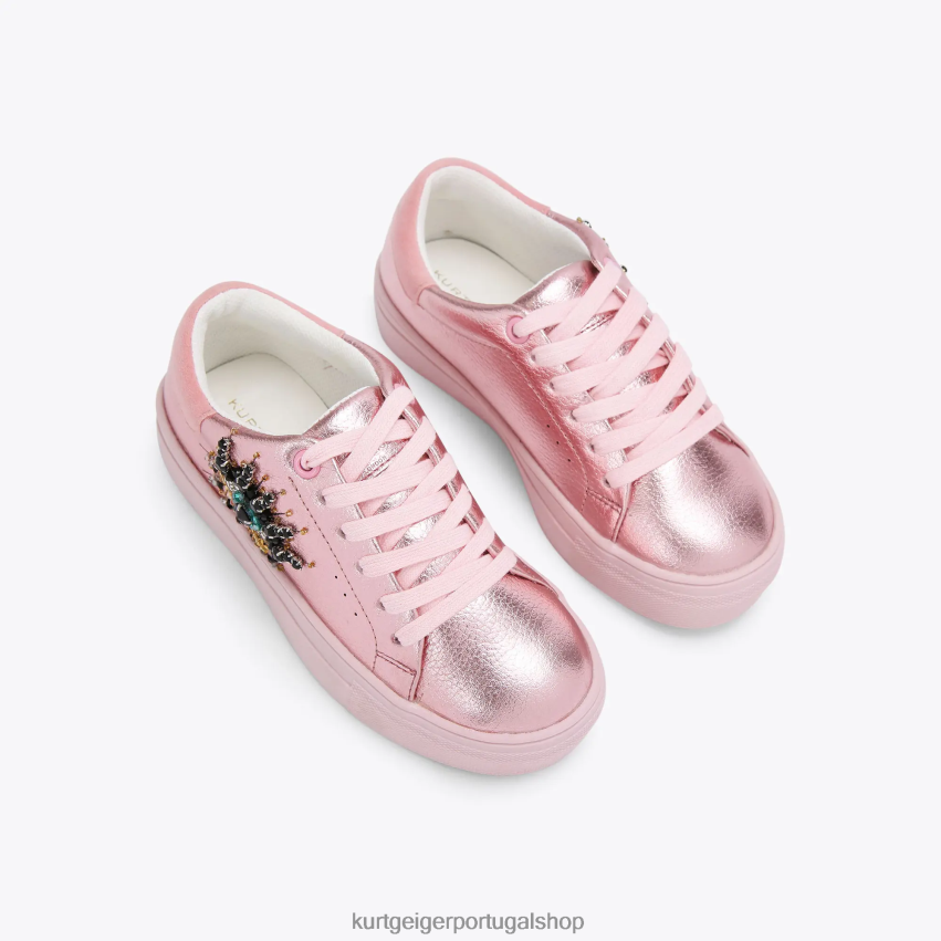 Kurt Geiger crianças Londres Mini Laney Eye 8J6X00482 rosa | calçados