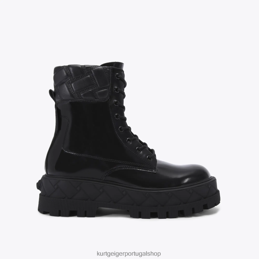 Kurt Geiger homens Londres Londres amarrar 8J6X00650 preto | calçados