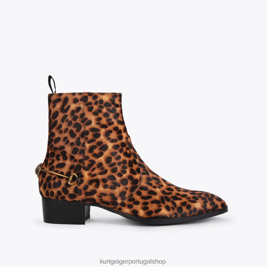 Kurt Geiger homens londres gin leopardo 8J6X00653 marrom outro | calçados