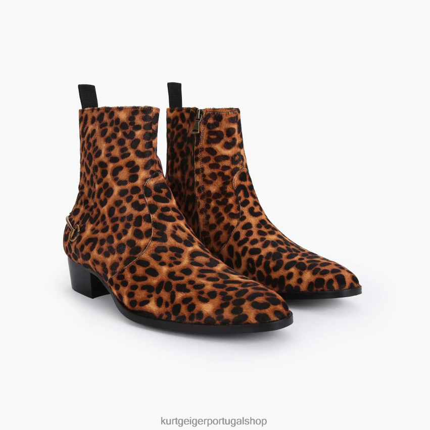 Kurt Geiger homens londres gin leopardo 8J6X00653 marrom outro | calçados