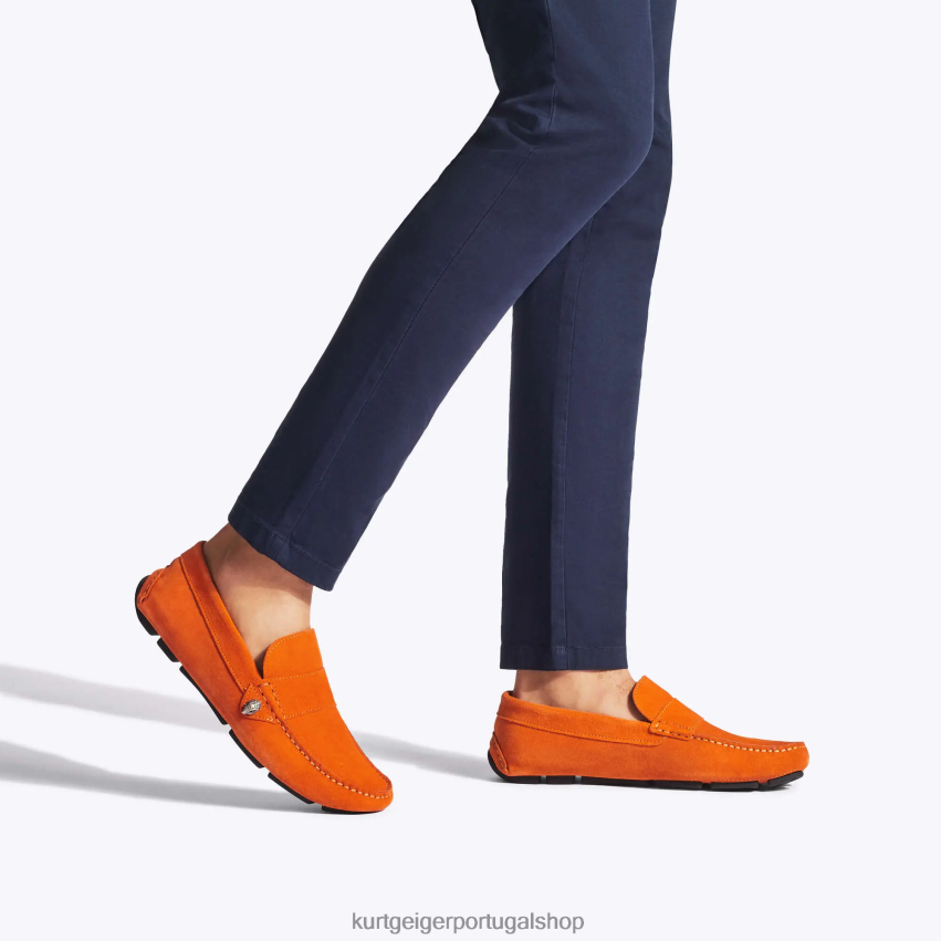 Kurt Geiger homens Londres 8J6X00614 laranja | calçados