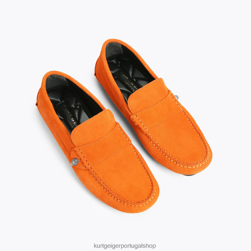 Kurt Geiger homens Londres 8J6X00614 laranja | calçados