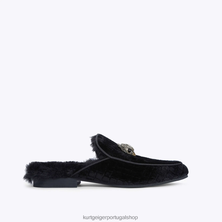 Kurt Geiger homens Londres Hugh Mule 2 8J6X00644 preto | calçados