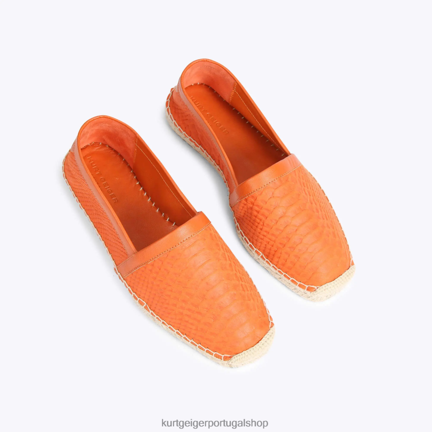 Kurt Geiger homens Londres Isaac 8J6X00494 laranja | calçados
