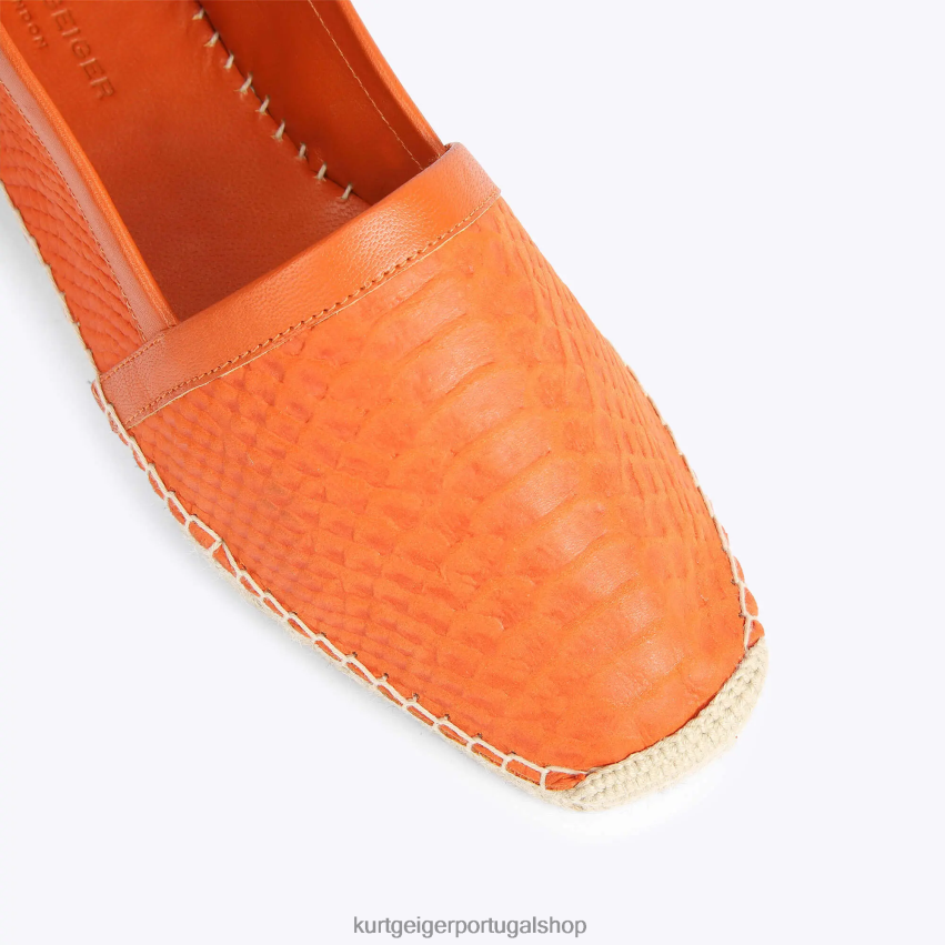 Kurt Geiger homens Londres Isaac 8J6X00494 laranja | calçados