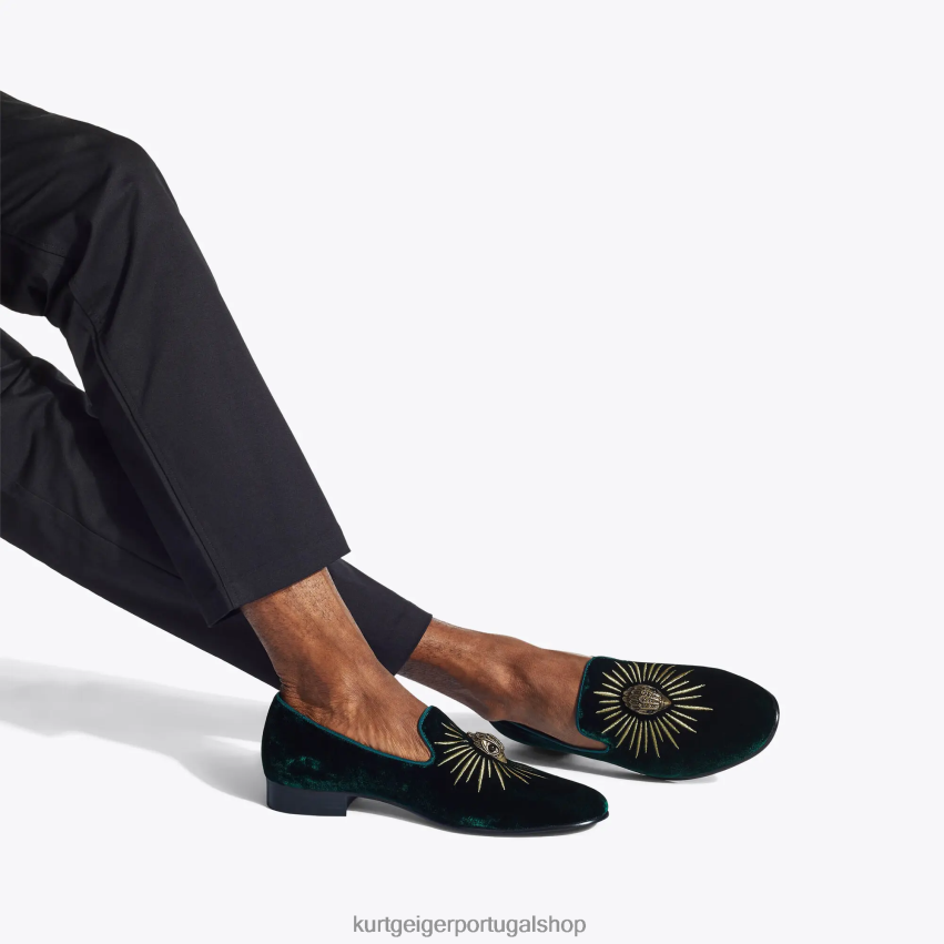 Kurt Geiger homens Águia de Londres 8J6X00636 verde | calçados