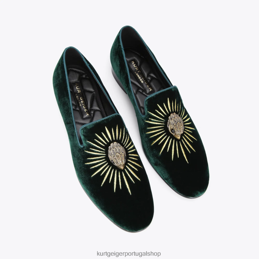 Kurt Geiger homens Águia de Londres 8J6X00636 verde | calçados