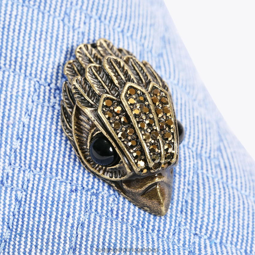 Kurt Geiger homens jeans londres hugh eagle 8J6X00626 azul | calçados