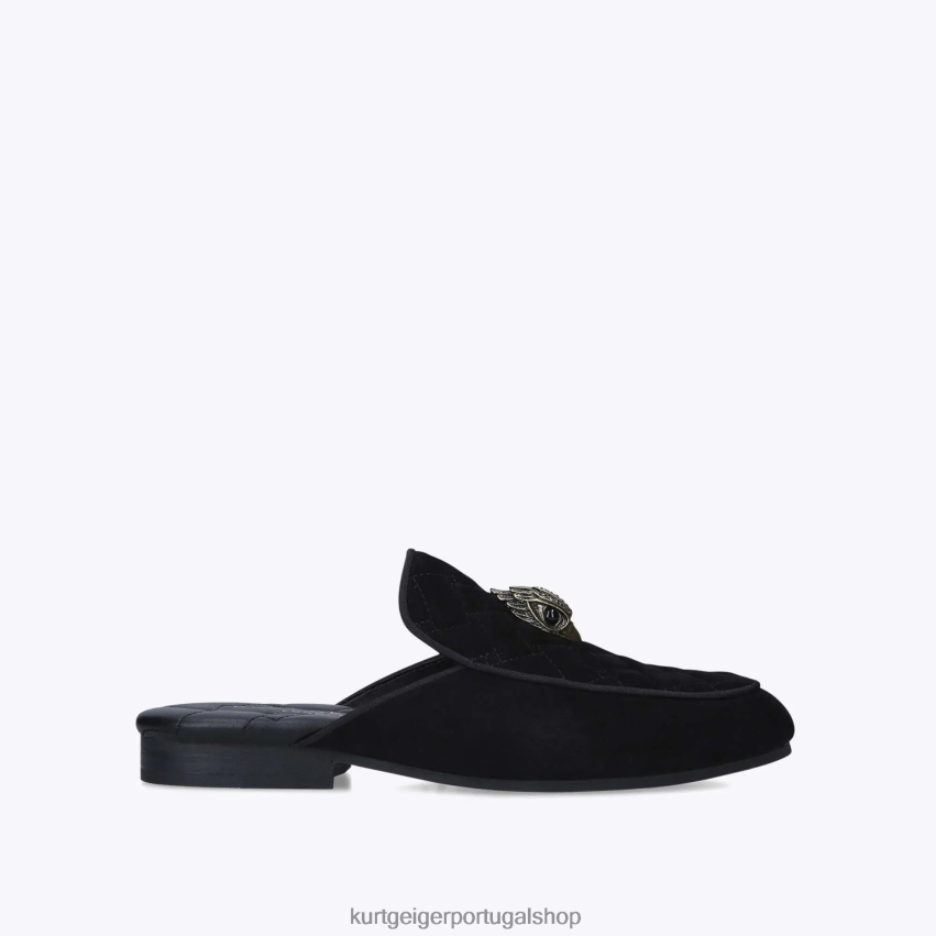 Kurt Geiger homens mula holly eagle de londres 8J6X00658 preto | calçados
