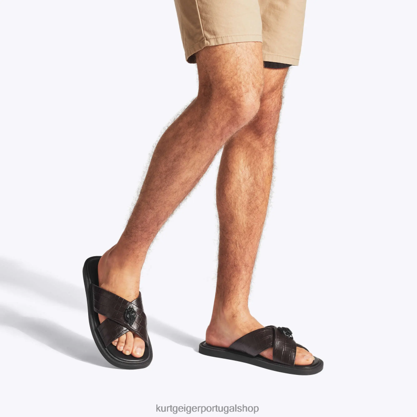 Kurt Geiger homens Londres 8J6X00612 marrom | calçados