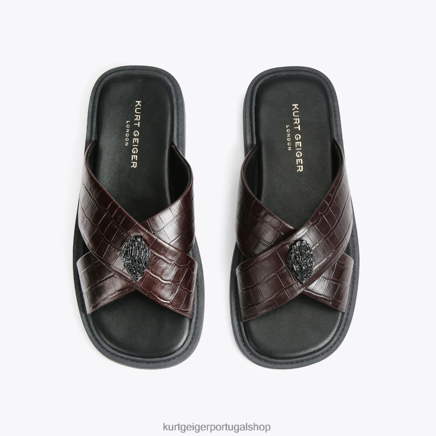 Kurt Geiger homens Londres 8J6X00612 marrom | calçados