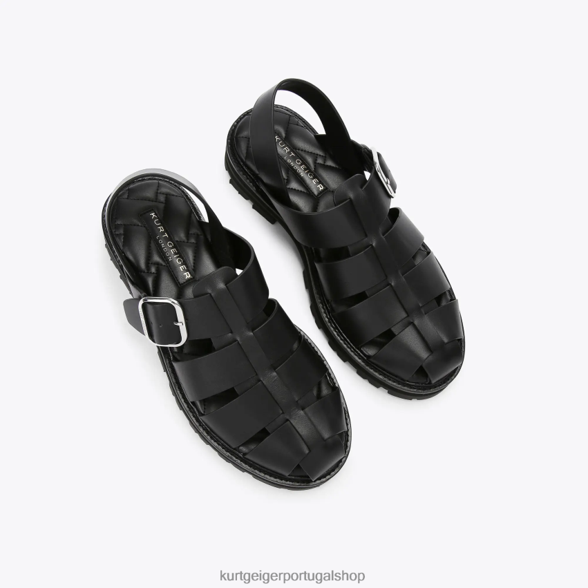 Kurt Geiger homens ollie londres 8J6X00489 preto | calçados