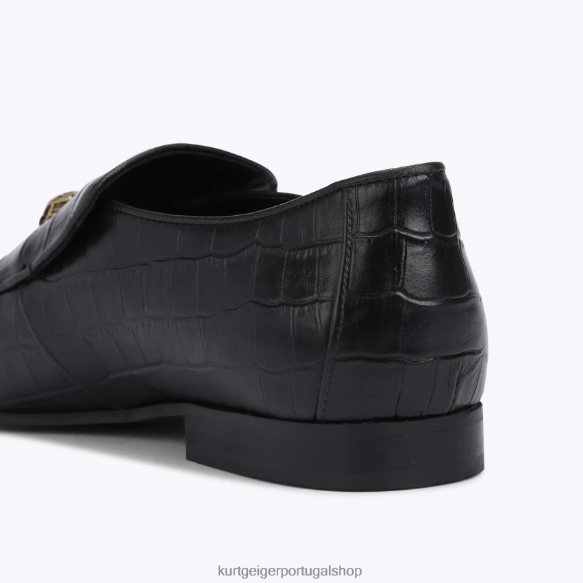 Kurt Geiger homens Londres Hugh Eagle Crocodilo 8J6X00627 preto | calçados
