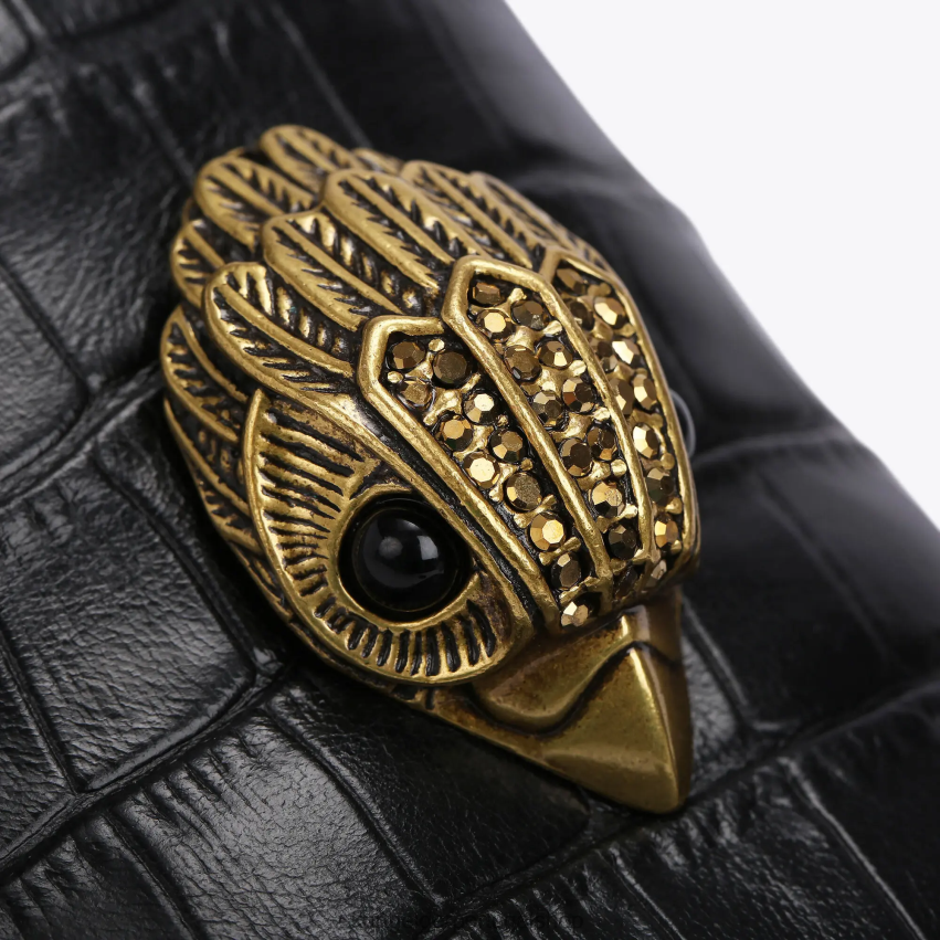 Kurt Geiger homens Londres Hugh Eagle Crocodilo 8J6X00627 preto | calçados