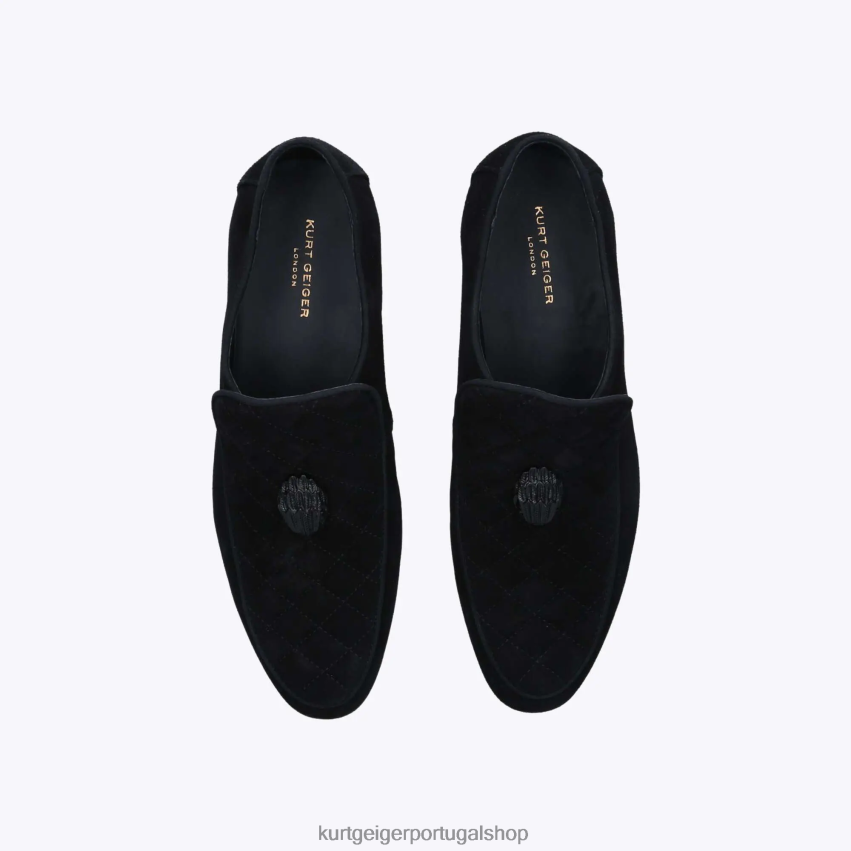 Kurt Geiger homens Londres Hugh Eagle Drench 8J6X00269 preto | calçados