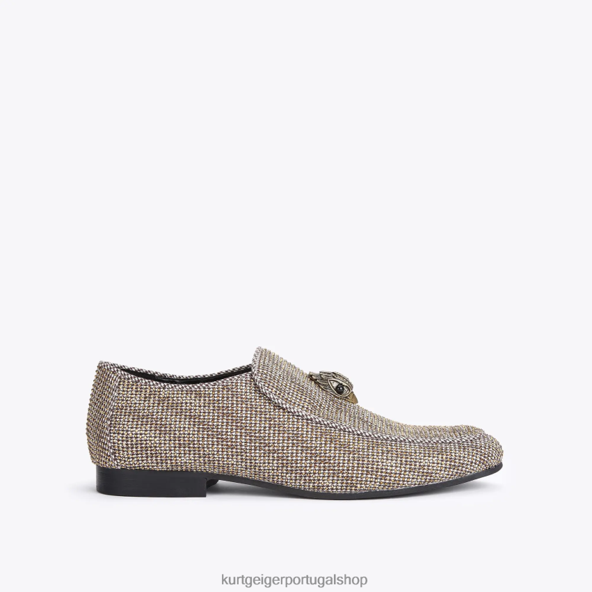 Kurt Geiger homens Londres Hugh Eagle espinha de peixe 8J6X00628 marrom | calçados