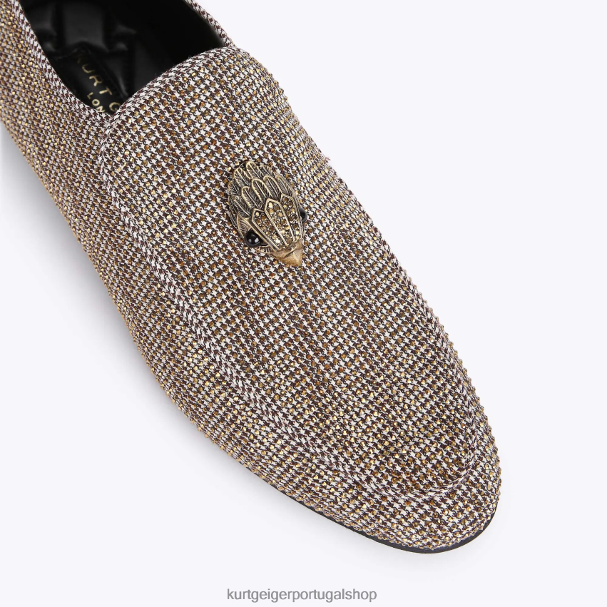 Kurt Geiger homens Londres Hugh Eagle espinha de peixe 8J6X00628 marrom | calçados