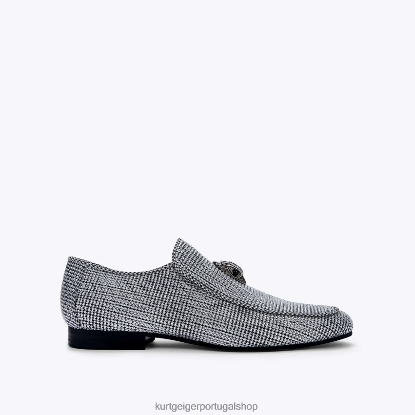 Kurt Geiger homens Londres Hugh Eagle espinha de peixe 8J6X00629 prata | calçados