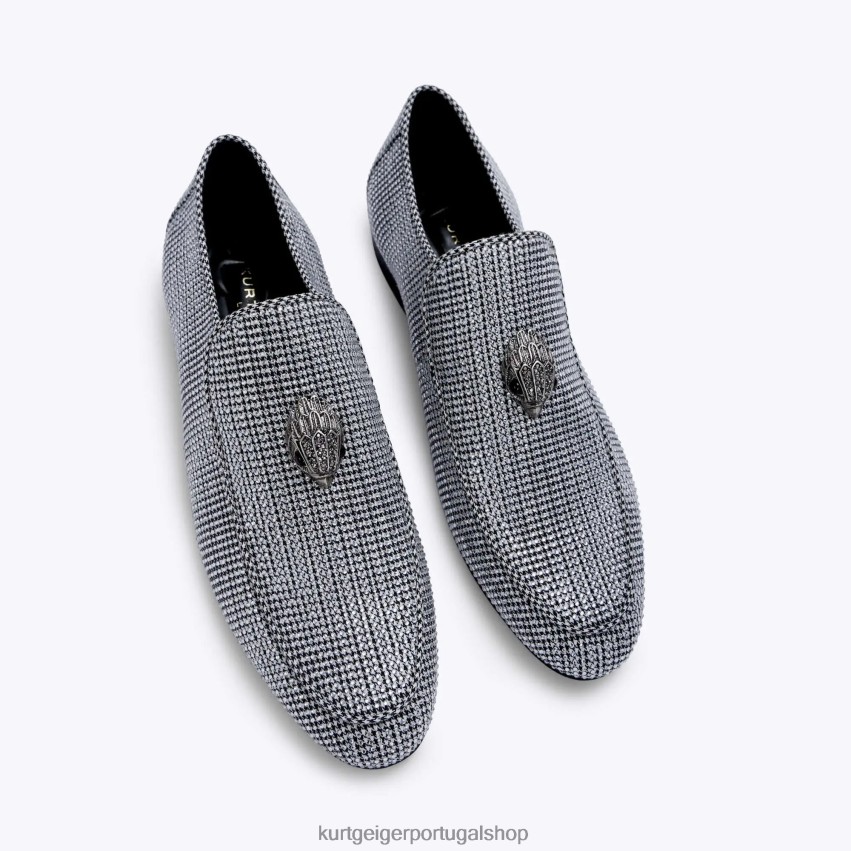 Kurt Geiger homens Londres Hugh Eagle espinha de peixe 8J6X00629 prata | calçados
