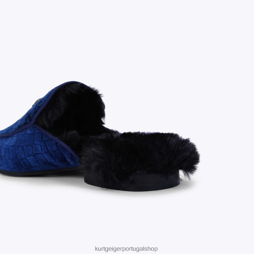 Kurt Geiger homens Londres Hugh Mule 2 8J6X00642 marinha | calçados