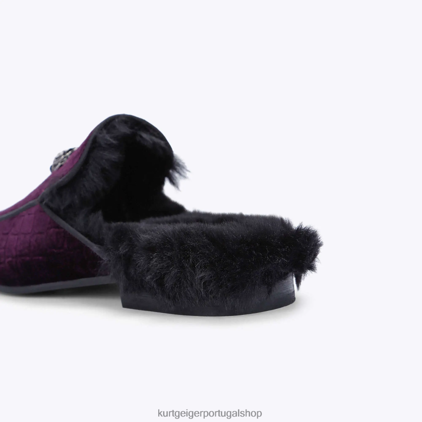 Kurt Geiger homens Londres Hugh Mule 2 8J6X00643 roxo | calçados