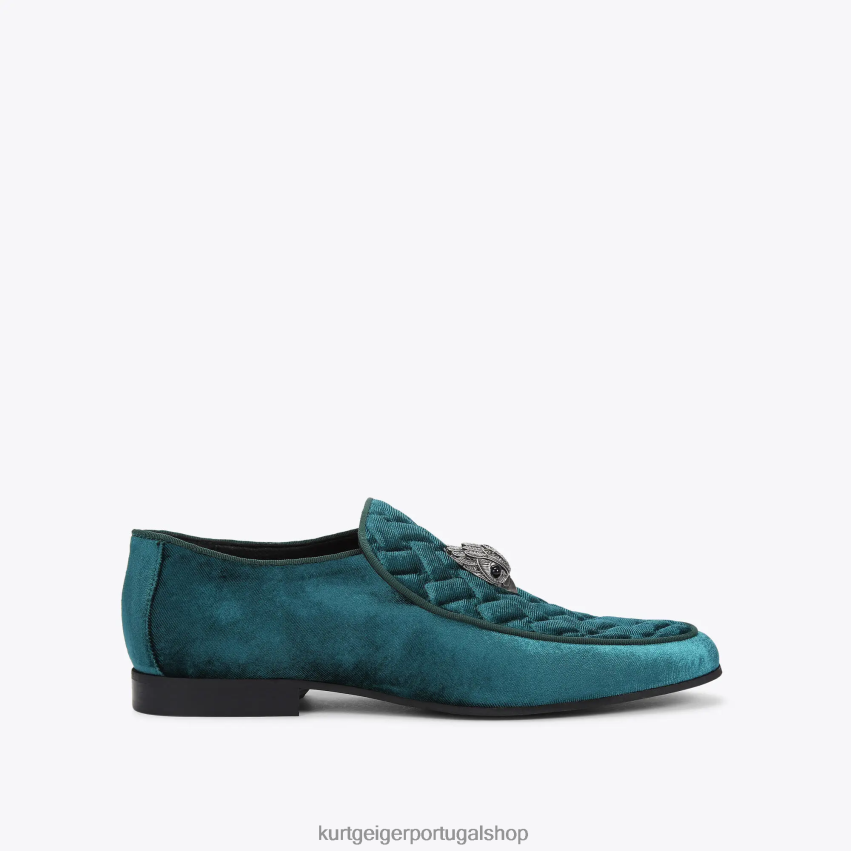 Kurt Geiger homens cabeça de águia hugh de londres 8J6X00625 cerceta | calçados