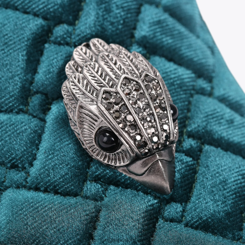 Kurt Geiger homens cabeça de águia hugh de londres 8J6X00625 cerceta | calçados