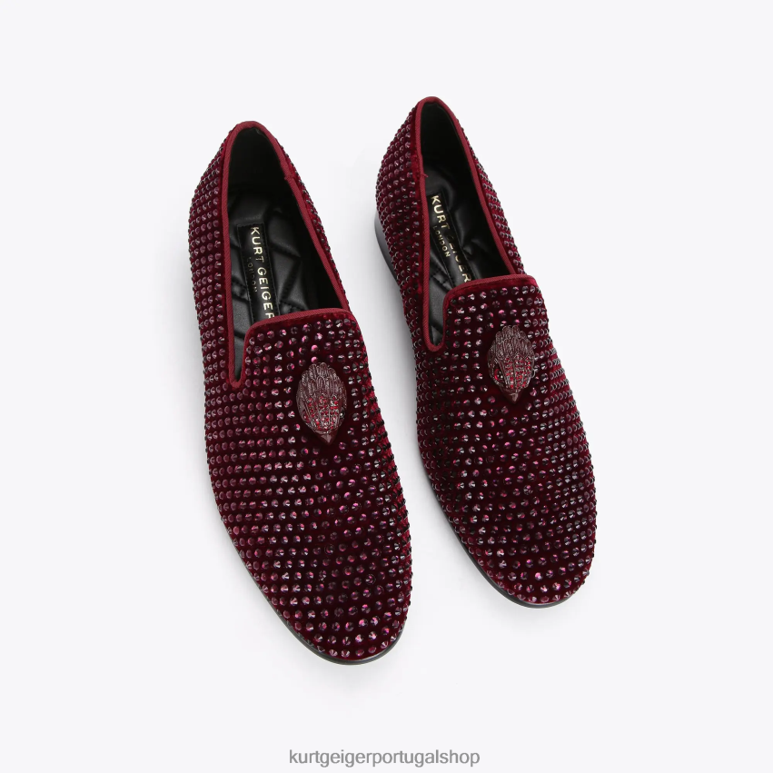 Kurt Geiger homens garanhão ás de Londres 8J6X00637 vinho | calçados