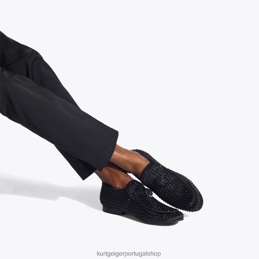 Kurt Geiger homens londres hugh eagle drench garanhão 8J6X00272 preto | calçados
