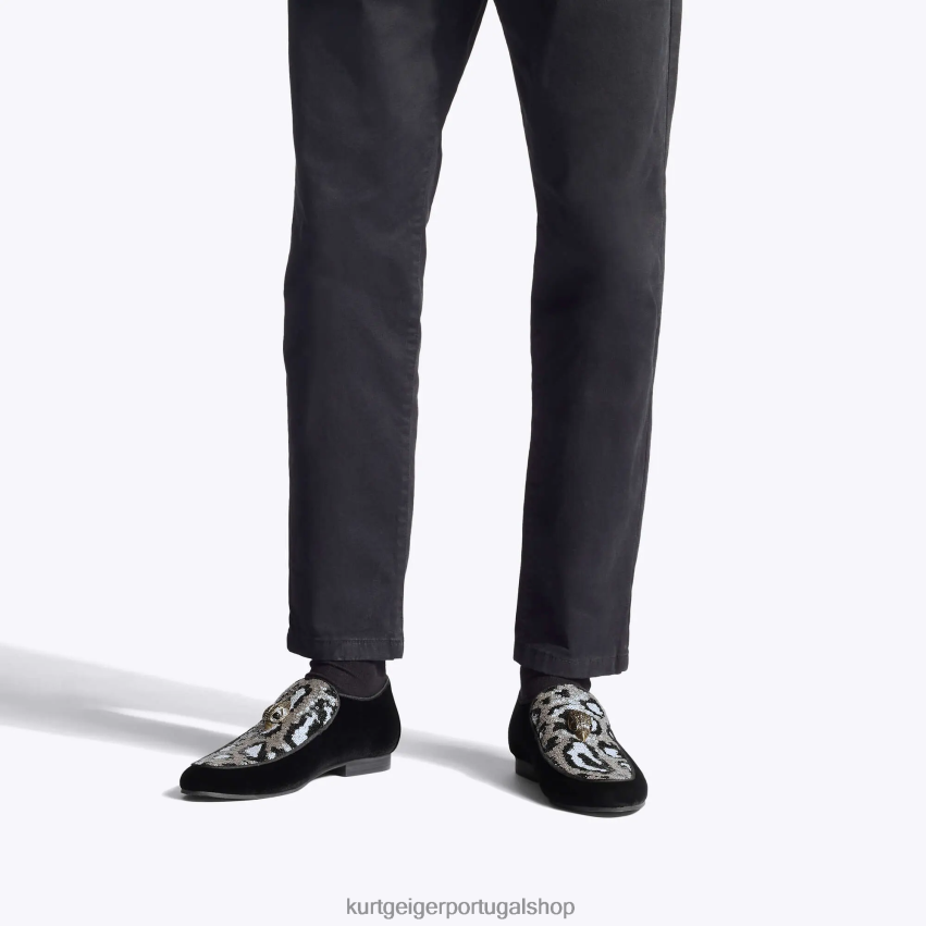 Kurt Geiger homens londres hugh eagle lantejoulas 8J6X00634 preto outro | calçados