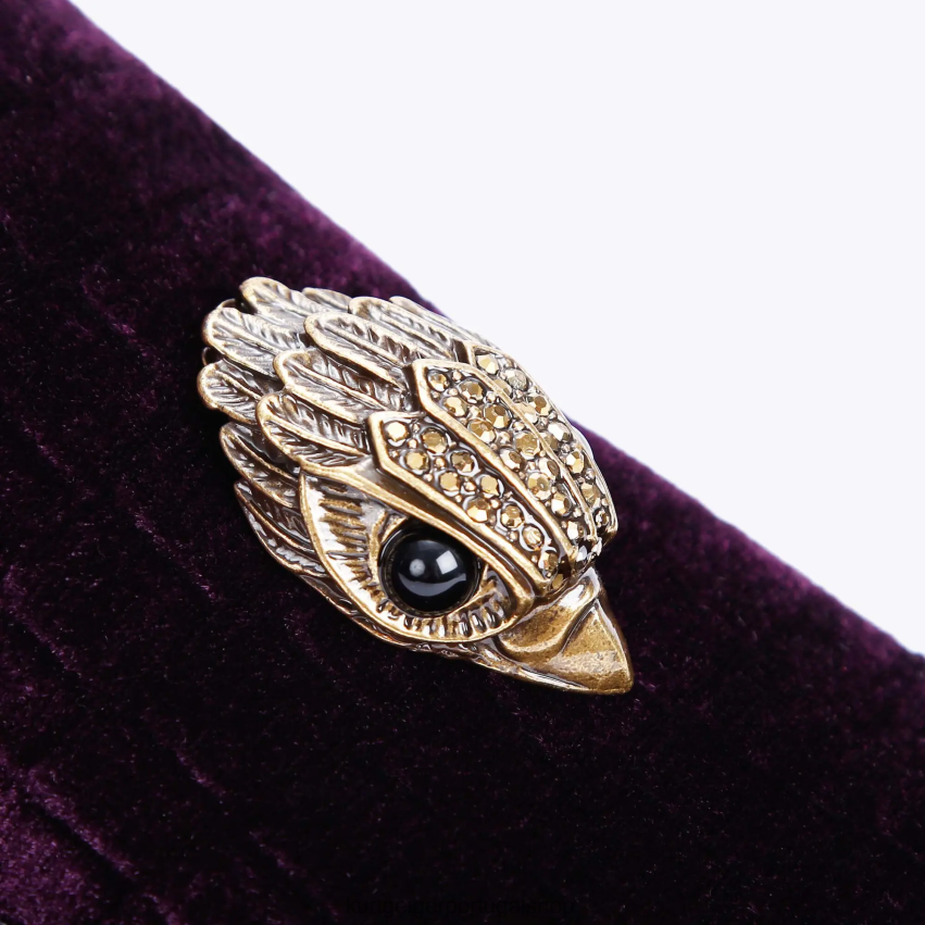 Kurt Geiger homens londres hugh eagle veludo 8J6X00630 roxo | calçados