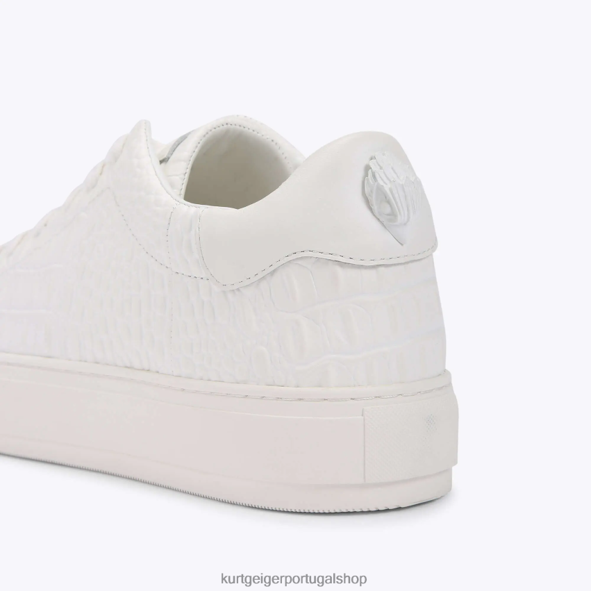Kurt Geiger homens crocodilo londres laney 8J6X00603 branco | calçados