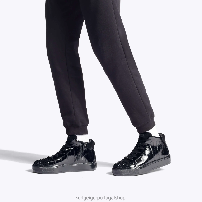 Kurt Geiger homens londres laney enguia cano alto 8J6X00605 preto | calçados