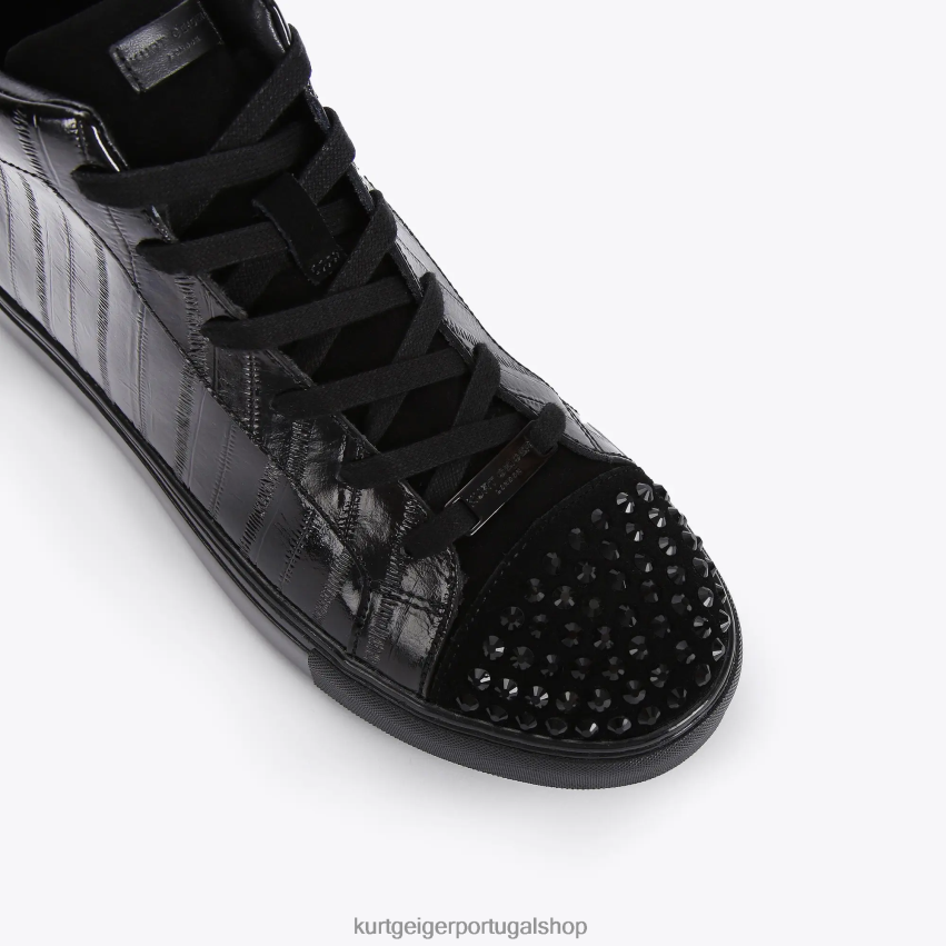 Kurt Geiger homens londres laney enguia cano alto 8J6X00605 preto | calçados