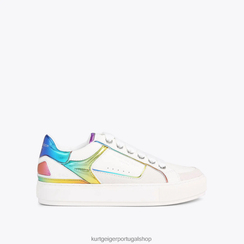 Kurt Geiger homens margem sul de Londres 8J6X00592 pente branco | calçados