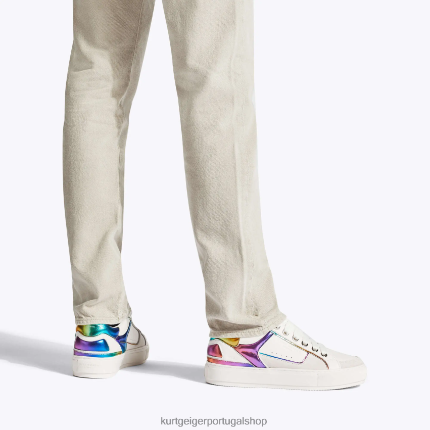 Kurt Geiger homens margem sul de Londres 8J6X00592 pente branco | calçados