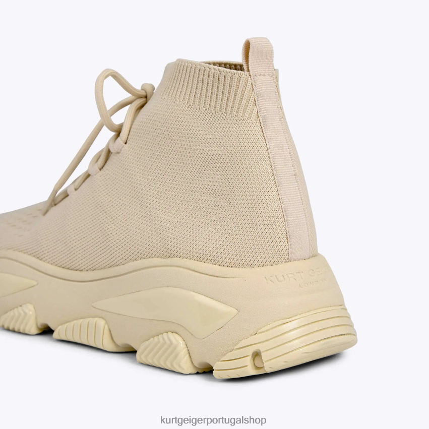 Kurt Geiger homens renda de malha lettie londres 8J6X00609 bege | calçados