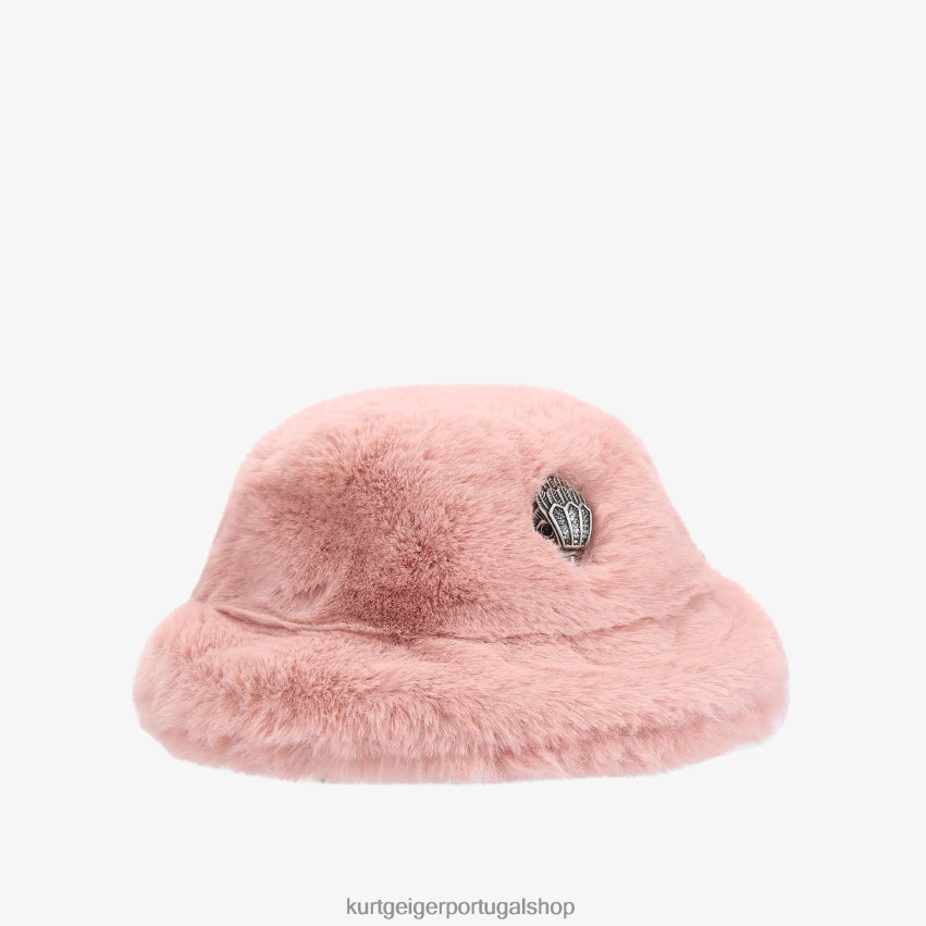 Kurt Geiger mulheres chapéu balde de papoula de Londres 8J6X00507 rosa | acessórios