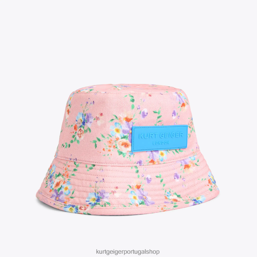 Kurt Geiger mulheres chapéu bucket londres kensington 8J6X00475 rosa | acessórios
