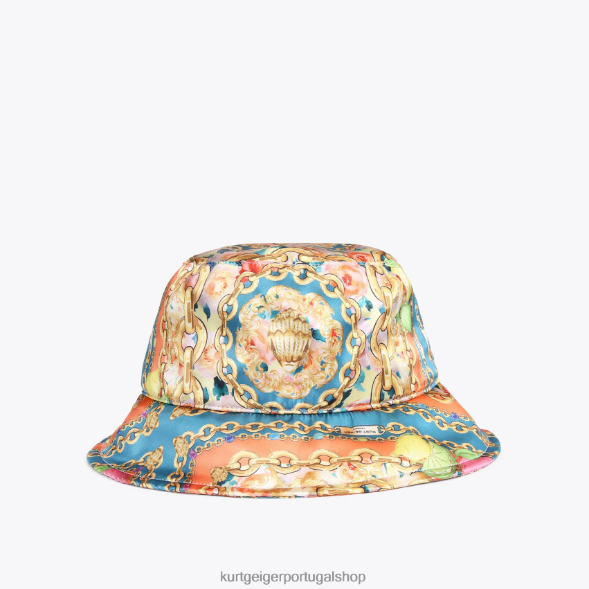 Kurt Geiger mulheres chapéu bucket londres kensington 8J6X00560 laranja | acessórios