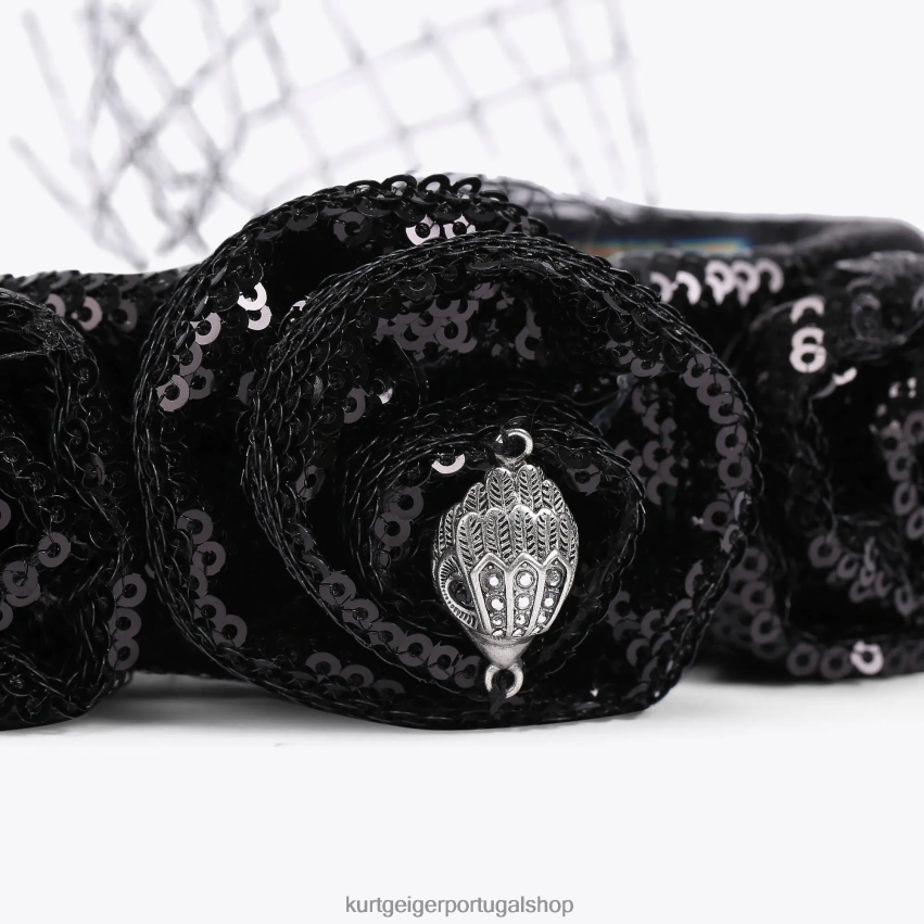 Kurt Geiger mulheres faixa de lantejoulas de Londres 8J6X00518 preto | acessórios