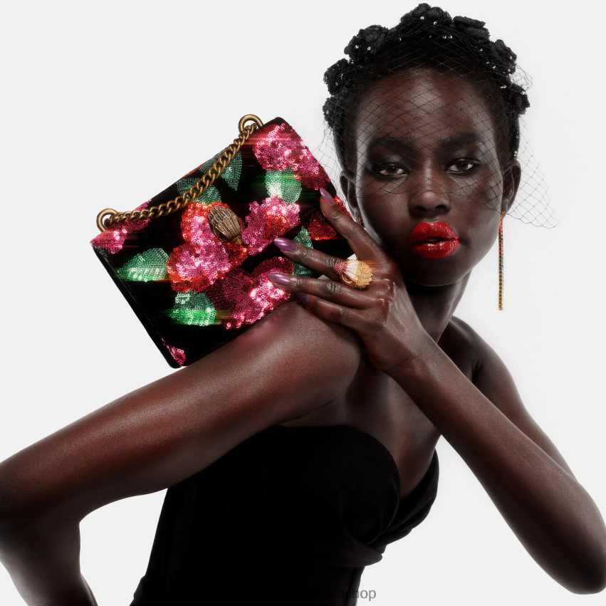 Kurt Geiger mulheres faixa de lantejoulas de Londres 8J6X00518 preto | acessórios