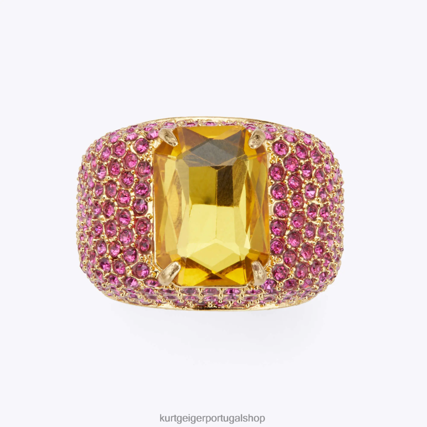 Kurt Geiger mulheres anel de cristal londres xl 8J6X00526 Fushia | acessórios