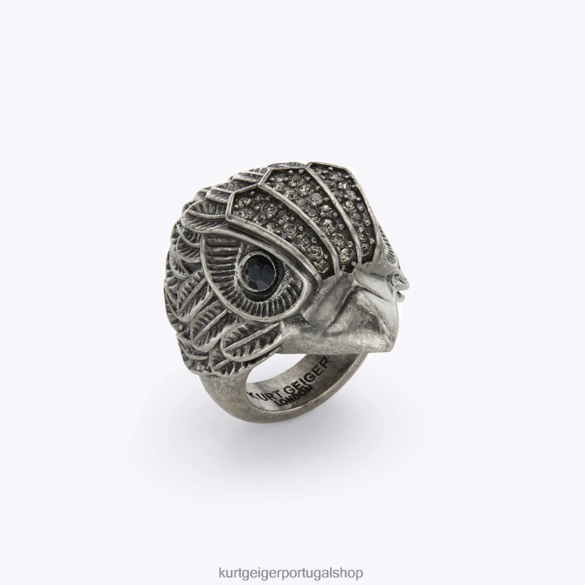 Kurt Geiger mulheres anel grosso london eagle xl 8J6X00586 metal de canhão | acessórios