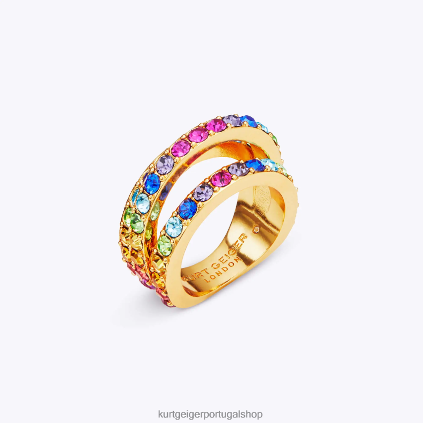 Kurt Geiger mulheres anel triplo arco-íris de Londres 8J6X00180 vários/outros | acessórios